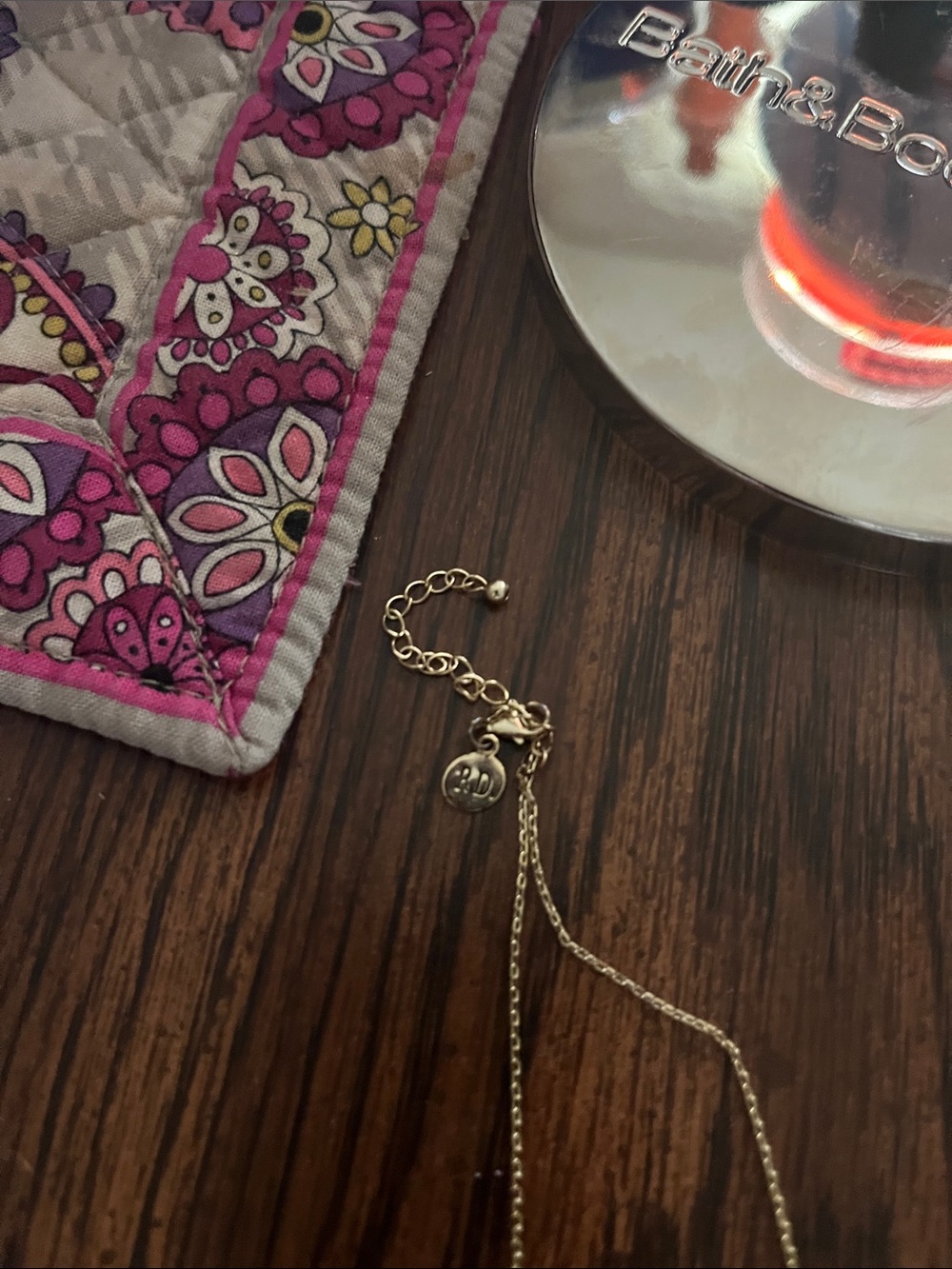 Rae Dunn Gold 'BLESSED' Pendant Necklace - Picture 3 of 3